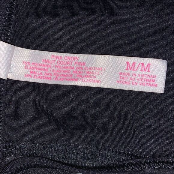 Women’s Pink medium crop top. Black size medium. - Picture 2 of 5